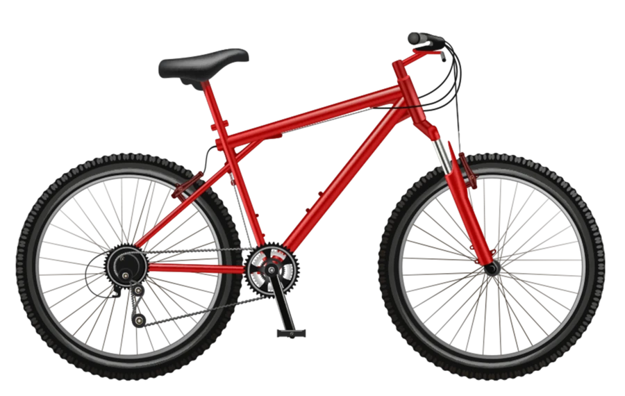 Raudonas kalnų dviratis